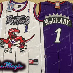 Tracy McGrady AI Iverson Throwback Retro Jersey Vince Carter KG Garnett Toronto Raptors // Houston Rockets // Orlando Magic // #1 #21 #15