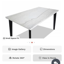 Marble Dinking Room Table With 6 Chairs 