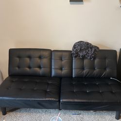 Black Leather Sofa