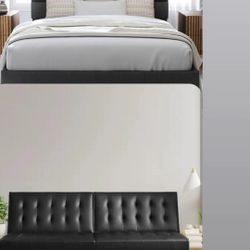 Full Bed Frame From Amazon & Black  Futon , From Home Depot BUNDLE 