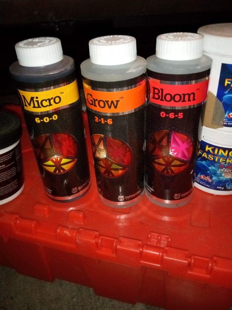 Micro, Grow. And Bloom Nutrients