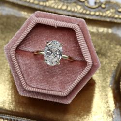 4ct Oval Lab Diamond Ring 