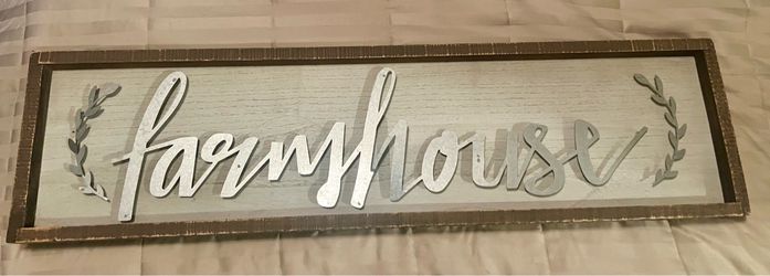 Farmhouse Wood and Metal Wall Sign