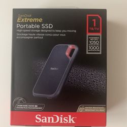 SanDisk Extreme Portable SSD Hard Drive 1TB