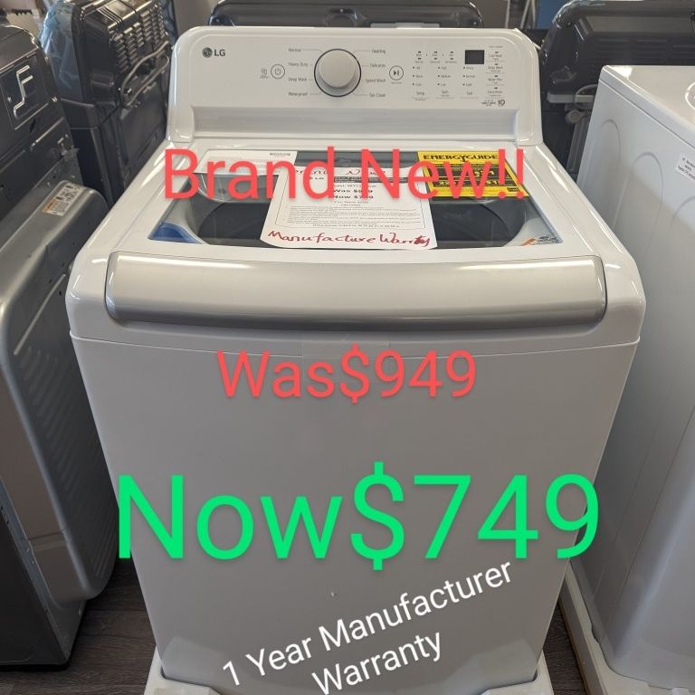 5.0 Cu.Ft Top Load Washer NeverRust Drum And TurboDrum Technology 0% Interest Financing Available 