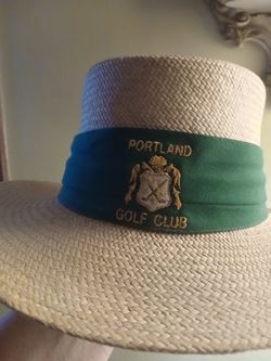 Vintage Portland Golf Club straw hat