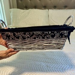 Basket Size 16”x 12”x 5” H Color Silver 