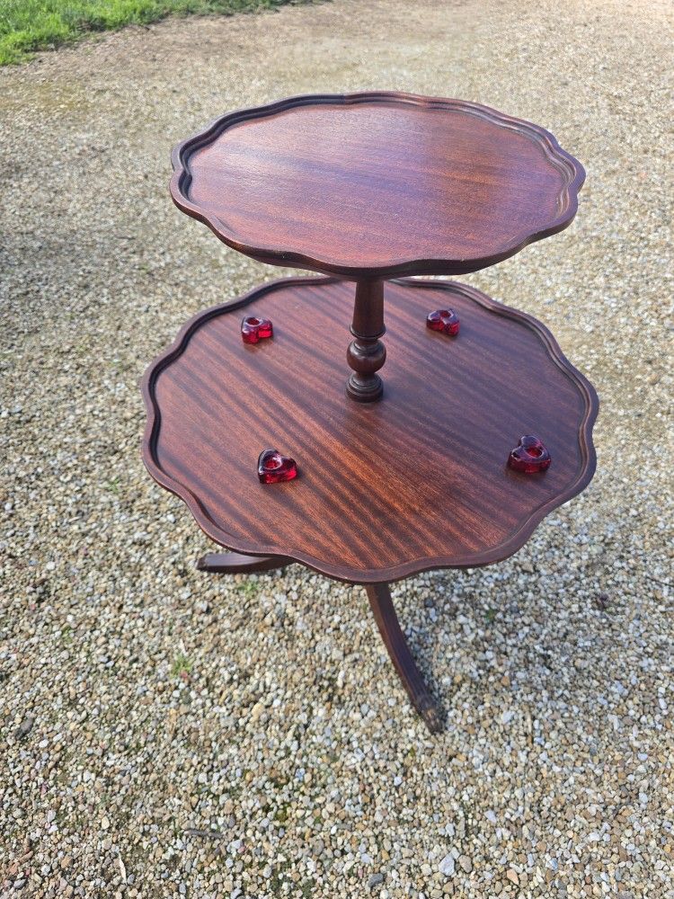 Antique Pie Crust Side Table