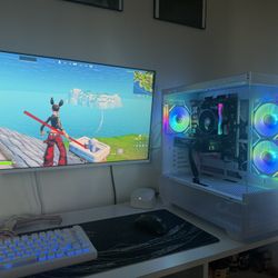 White Gaming Pc Computer Desktop RTX 5050