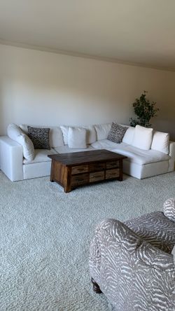 White Sectional Couch - Like New