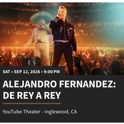 2 Thickets Para Alejandro Fernandez Concert 2026