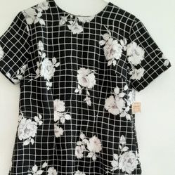 Vintage L T Sport mini dress 12P Floral