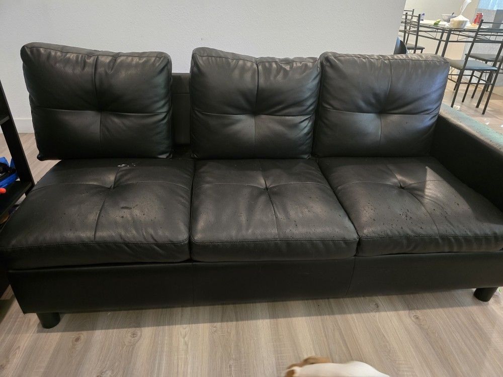Sillón Negro De Piel Color Negro