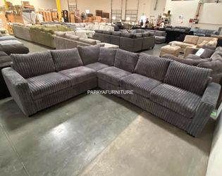 5-Seater Sectional Sofa Set Modular Armless Chair LARGE Living Room Space Saving Corner Couch Big Discount Furniture SALE Small Space Saving Gray Grey