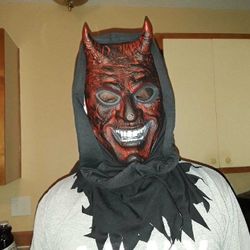 Halloween mask and Cape.