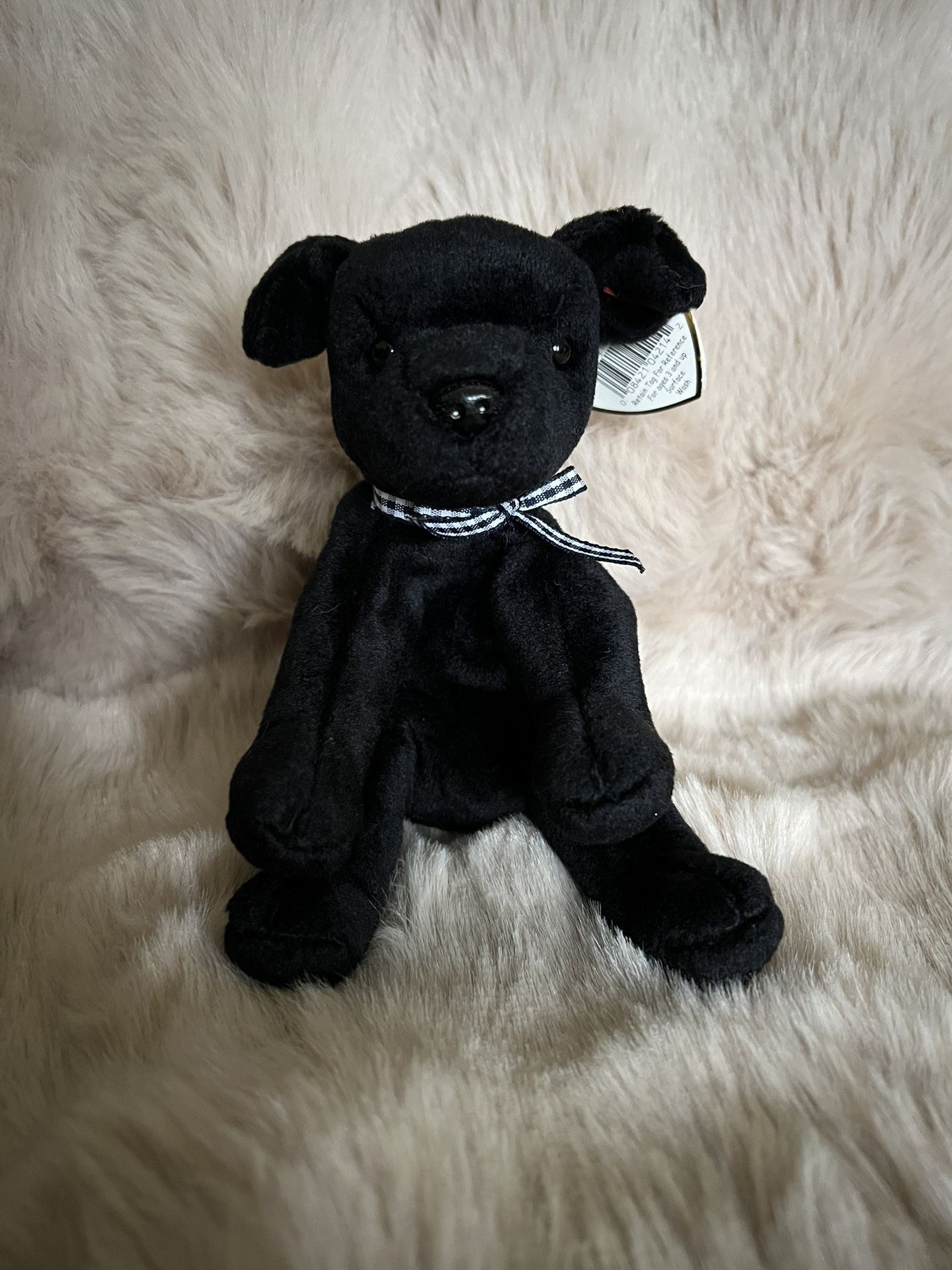 Vintage TY Beanie Babie 1999 LUKE the Black Labrador