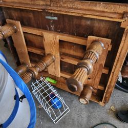 Vintage Heavy Wood Table 