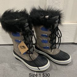 Kids Snow Boots Size 12 & 1