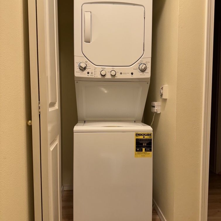Ge Spacemaker 2 GE Unitized Spacemaker 2.0 DOE cu. ft. Washer and 4.4 cu. ft. Electric ...