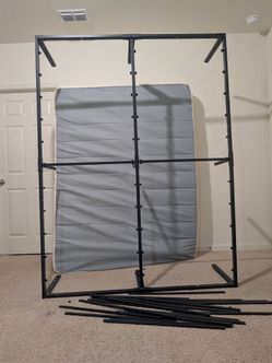 Queen Size Metal Platform Bed Frame – Foldable, No Box Spring Needed