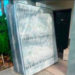 QUEEN MATTRESS BED WITH BOX SPRING Set Orthopedic Mattress 