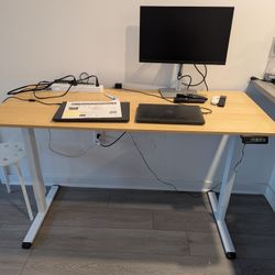 Adjustable Electric Office Desk & Chair