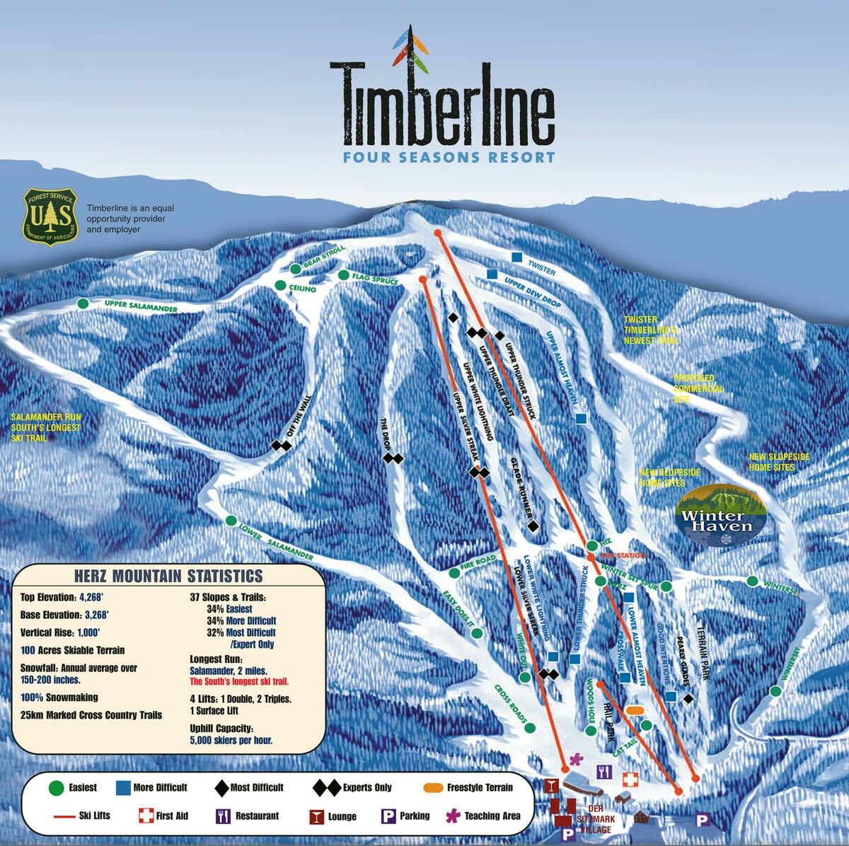 Timberline WV adult all day ski lift ticket