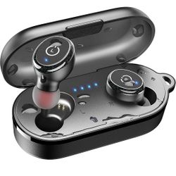 TOZO T10 Bluetooth 5.3 Wireless Earbuds with Wireless Charging Case IPX8 Waterproof Stereo Headphones in Ear Built in Mic Headset Premium Sound with D