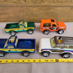 NYLANT VINTAGE BASS CHASERS METAL TOY TRUCK LOT
