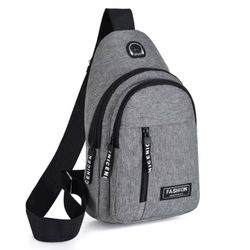 Should Oxford Crossbody Sport Bag Grey