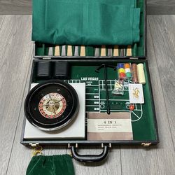 4 in 1 Casino Game Set with Briefcase