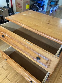 Solid Wood Dresser 31 inches tall 20 inches wide 33 inches long with three drawers $30