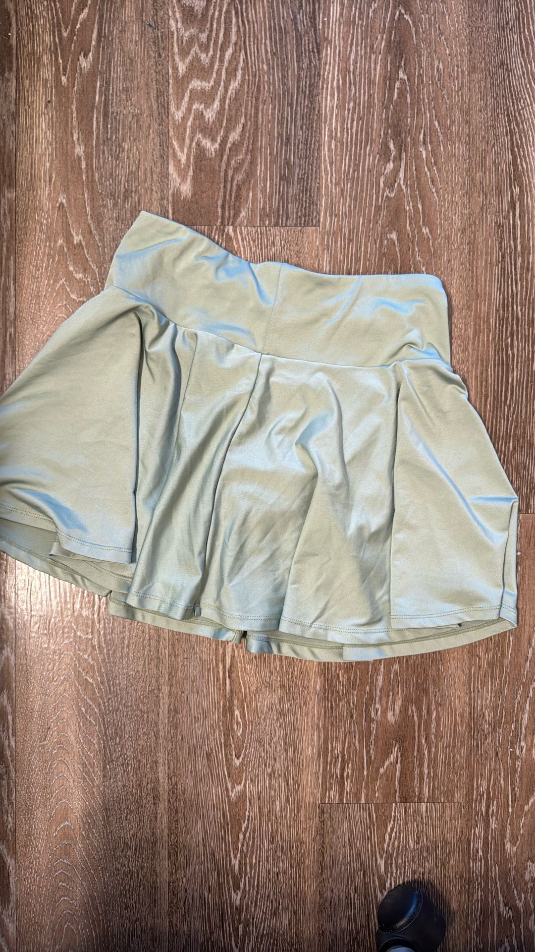 light green skirt