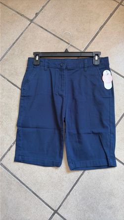 Girls size 16 navy blue uniform shorts