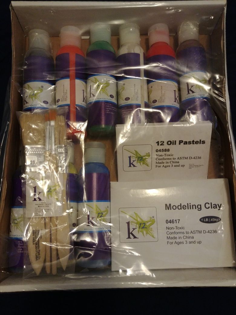 Tempera Paint, Oil pastels,Modeling Clay