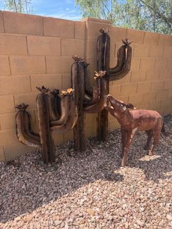 Quality metal garden art.