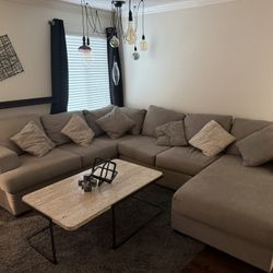 Large Grey Sectional Couch