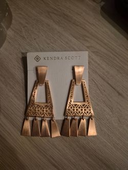 Kendra Scott Rose Gold Statement Earrings
