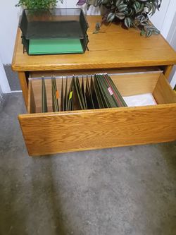 Solid wood filing cabinet