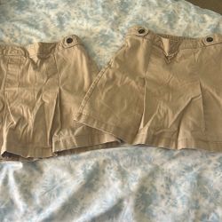 Khaki Uniform Skirts, Size 14 