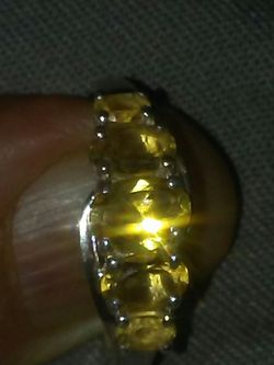 Citrine sterling silver ring. Size 9