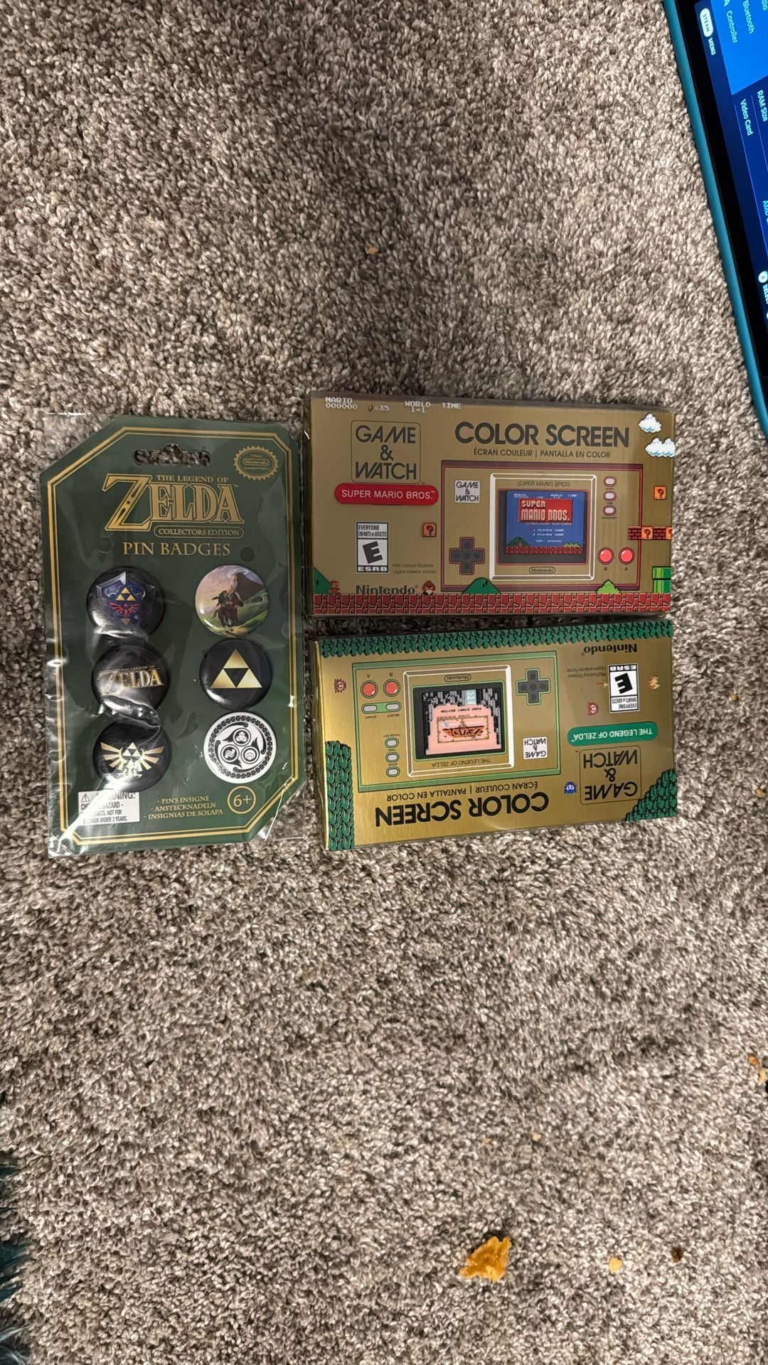 Game And Watch Super Mario Bros And Legend Of Zelda Plus Pin Badges
