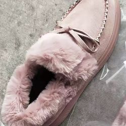 Women Snow Faux Fur Platform Slip-on Loafer Boots