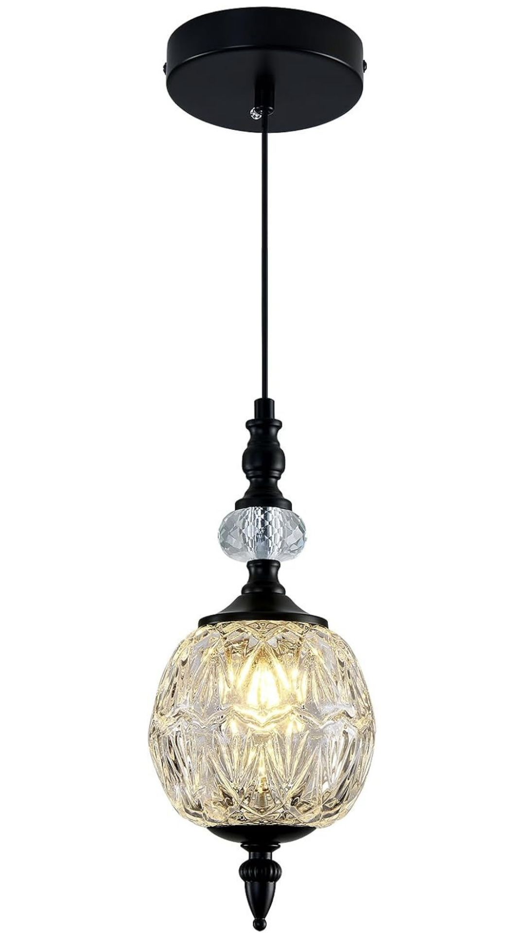 Vintage Glass Pendant Light