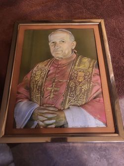 Framed picture of the pope