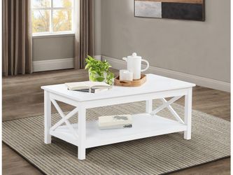 Skyview White 44-inch Rectangular Lift Top Coffee Table