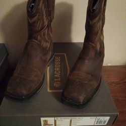 LACROSSE LEATHER COWBOY WESTERN WORK BOOTS 