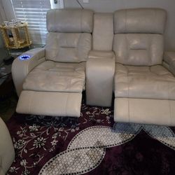 White Leather Sofa