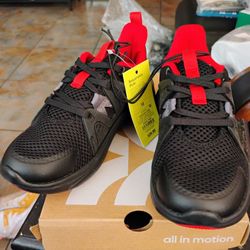 All In Motion Brand New In Box Kids Gym Shoes Size 13 Black And Red 10 Doll Firm 