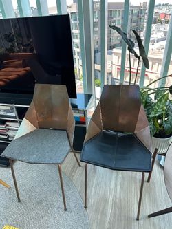 Blue Dot Real Good Copper Chairs * 2 (Retail 680)